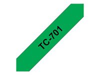 Brother TC701 gelamineerde tape Breedte 12 mm Lengte 7,7 m