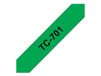 Brother TC701 gelamineerde tape Breedte 12 mm Lengte 7,7 m