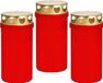 Trend Candles Bougie - 3x - Rouge - Cire - Avec couvercle - 12,6 cm - 48 heures de combustion