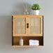 en.casa Meuble de salle de bain Tervola suspendu 60x60x20 cm noir naturel et aspect rotin