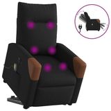 VidaXL Sta-op-massagestoel Elektrisch Verstelbaar Stof Zwart