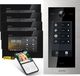 Balter EVO-HD videosysteem voor deuropnamen met touchscreen, videodeurbel, app, geschikt voor 4 appartementen, 4x 7-inch monitor, Full HD, 2-draads bus, zilver/zwart