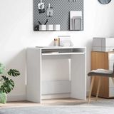 vidaXL Bureau Wit Bewerkt Hout 77.5 x 43 x 79 cm