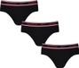 Reebok Slipjes 3-Pack Brief Zwart Effen Katoen/Elastaan Heren S