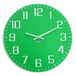 FLEXISTYLE Moderne ultrastille wandklok FACILE 30cm groen, woonkamer, hal, kantoor, gemaakt in de EU