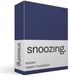Snoozing Katoen Topper Hoeslaken - Lits-jumeaux (160x200 cm) - Navy