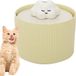 Wan GmbH Fontaine à eau pour animaux domestiques - Bol d'eau en céramique - Boisson fraîche offerte - Arrêt automatique - 1,2 litre - Jaune