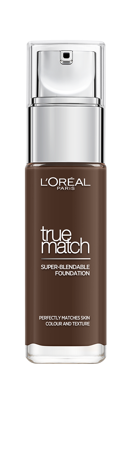 L'Oréal True Match Foundation 12.N Ebony - Foundation met Natuurlijke Dekking, met SPF 17 - 30 ml