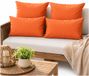 Anna's Collection Banc/coussin de jardin set - 4 pièces - orange