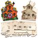Baker Ross FX184 Spookhuis Houten Bouwpakketten - Set van 2