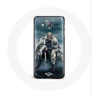 Maniacase Hoesje voor Samsung Galaxy Grand Prime Vikings Series Seizoen 6 Ragnar Lothbrok logo V Zwaard Grey Fog