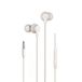 In-ear hoofdtelefoon met microfoon en volumeregeling, ideaal voor luisteren naar muziek en telefoneren met comfort.