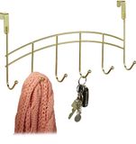 Merkloos Relaxdays Deurkapstok met 6 haken, goud