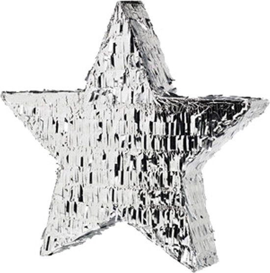 Pinata Ster Silver Foil - Zilver - Papier - Kinderfeestje, Themafeest, Verjaardag