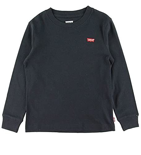 Levi's Lvb L/S Batwing Chesthit Tee 8ec706 Top met lange mouwen voor jongens, zwart, 8 jaar