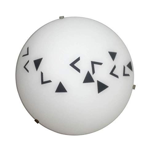 ONLI Plafondlamp - Mat Wit Glas - Geometrisch Patroon - Ø 25 cm