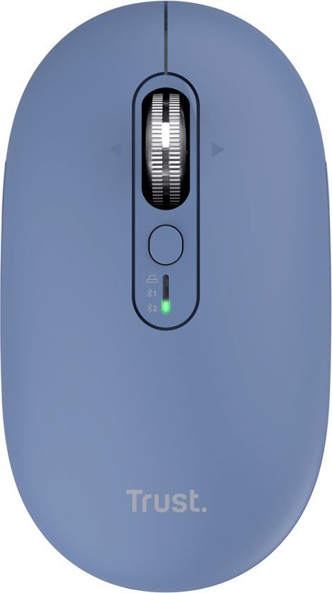 Trust Seron Hyperscrolmuis – Draadloos en Bluetooth Hyperscrolmuis - Verticaal en Horizontaal navigeren - Met multi‑device - Lange batterijduur - Blauw