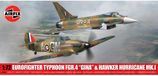Airfix Kit d'avion - 40002 Eurofighter Typhoon FGR.4 Gina - Hawker Hurricane Mk.I - 2 avions de chasse britanniques en plastique - 1:72 - Modélisme