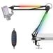 Todeco Microfoonarm met RGB-licht, ophanging, microfoonhouders, verstelbaar, met desktophouder, afstandsbediening, 3/8 inch adapter, voor games/studio/Youtuber/Podcasting