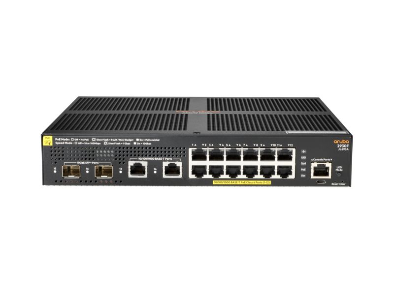 Aruba 2930F 12G PoE+ 2G/2SFP+ Managed L3 Gigabit Ethernet Switch