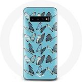Maniacase Hoesje voor Samsung Galaxy s10 plus Vlinders blauwe achtergrond