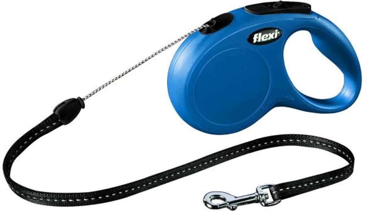 Flexi New Classic Hondenriem - Blauw - 12 kg - 5M