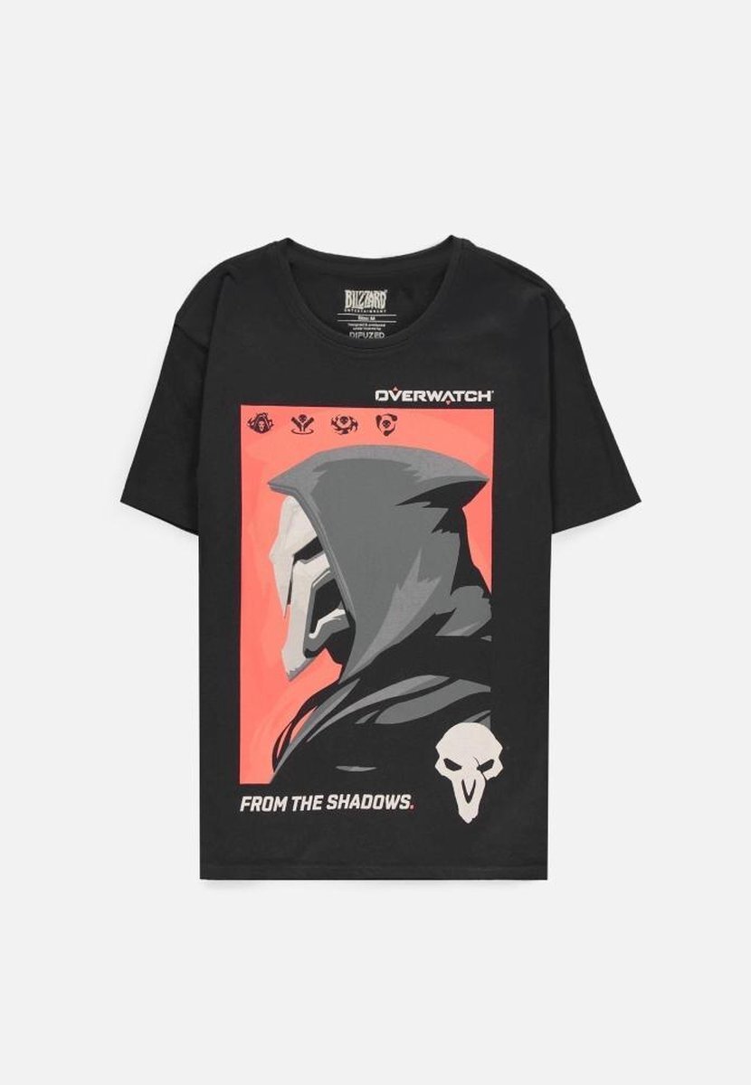 Difuzed Overwatch Heren Tshirt -XL- Reaper Zwart