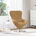 vidaXL - Eivormige stoel - Lichtbruin - 63 x 73 x 90 cm - Fluweel