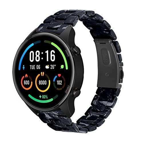 Strap-it resin band - zwart/wit - Geschikt voor Xiaomi Mi Watch
