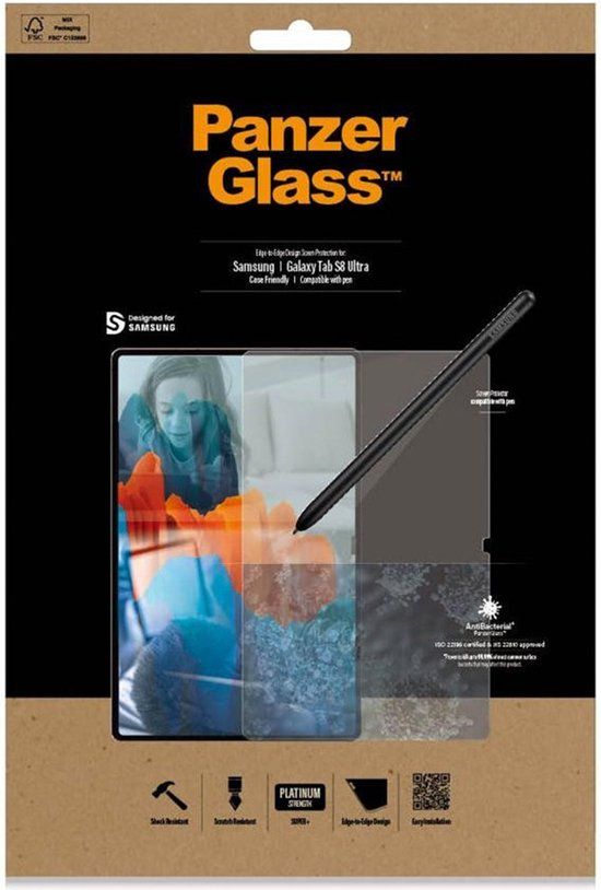 PanzerGlass Edge to Edge Screenprotector for Samsung Galaxy Tab S9 Ultra - Glass