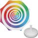 Merkloos Broekhof Vuurwerk Int. B.V. Parasol - Regenboog - D160 cm - Polyester - Waterafstotend - UV-bescherming - Inclusief parasolvoet en draagtas