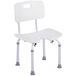 HOMCOM Tabouret de douche, siège de douche ergonomique, réglable, blanc