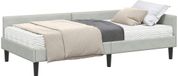 vidaXL Cadre de lit d'angle avec matelas gris clair velours 100 x 200 cm