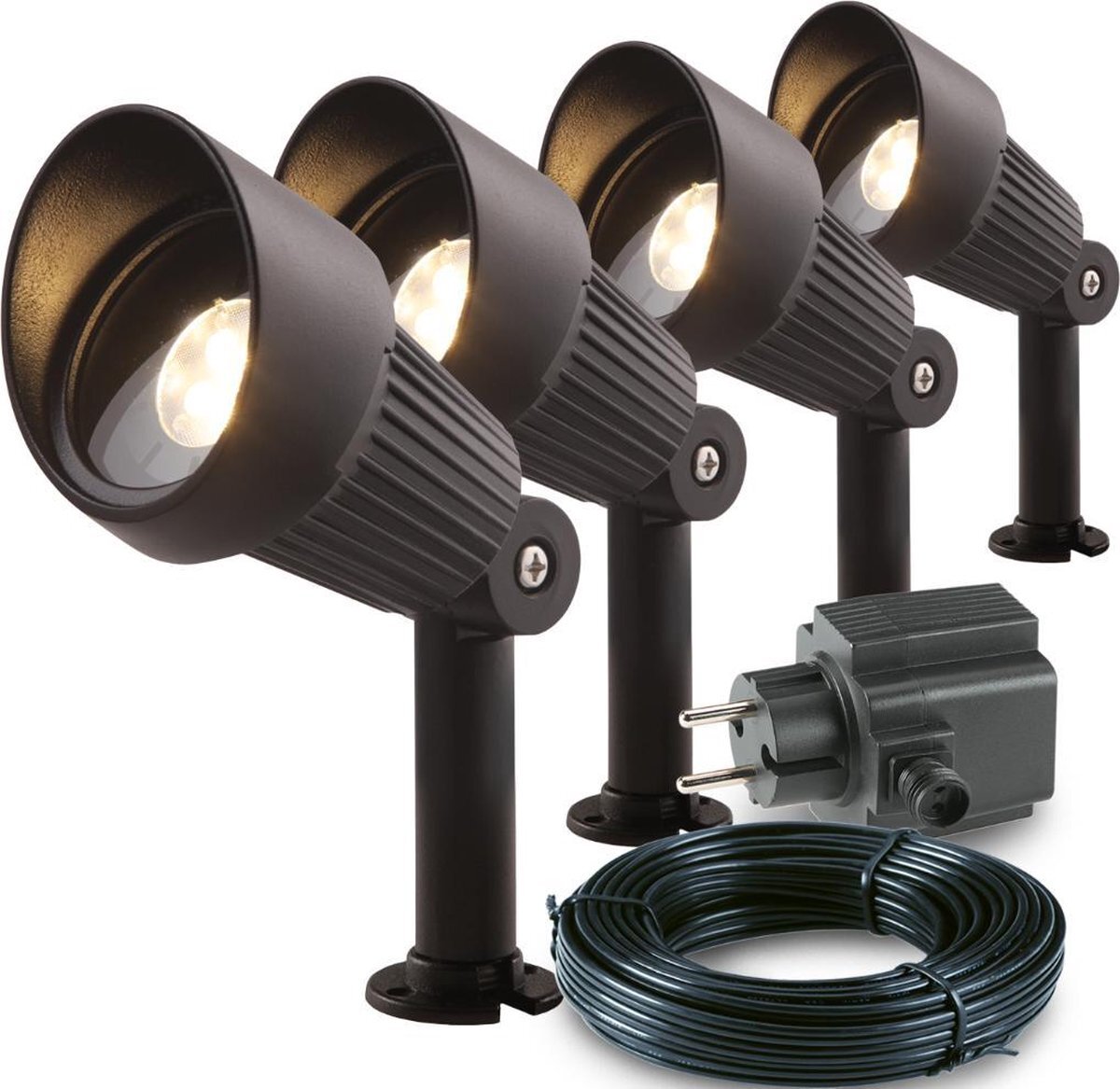 ABC-LED 4x LED grond spot - 12V - 3 watt - complete set