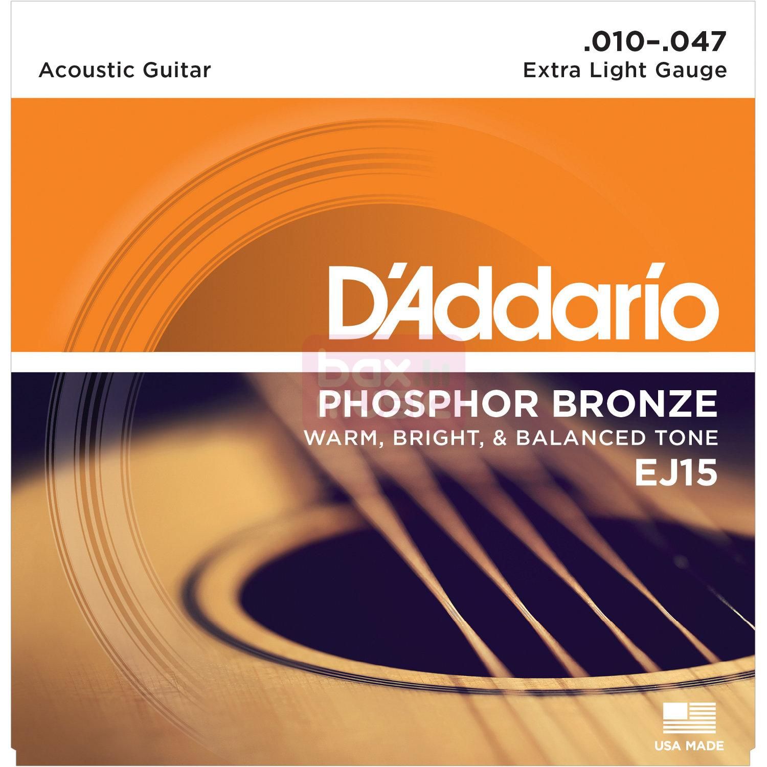 D'ADDARIO EJ15 snarenset voor akoestische western gitaar