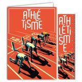 69-1010 ATLETISME 69-1010 kaart met envelop, 12 x 17,5 cm, voor sporters, atleten, hardlopen, marathon, kampioen of supporter, collectie Passion Sports van de Olympische Spelen, gemaakt in Frankrijk