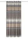 HOME FASHION 85145 | Kant-en-klaar gordijn Anouk Decostof dwarsstrepen met effectfranjes | natuur | 160 x 140 cm