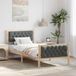 Maison Exclusive - Cadre de lit, gris foncé, 90 x 190 cm, pin massif