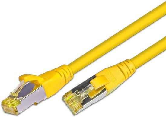 Wirewin S/FTP CAT6A 20.0m netwerkkabel Geel