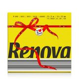 RENOVA Papieren servetten, 1-laags, 70 servetten, middelgroot, geel