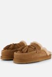 Warmbat Temora Suede tassels Dames Sloffen - Beige