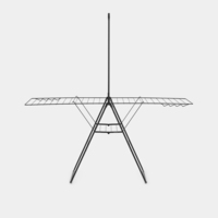 Brabantia HangOn Droogrek - 25m - Zwart - Inklapbaar