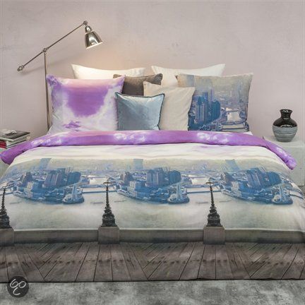 Heckett & Lane HnL Pure Cotton Purple Rain Dekbedovertrek - Eenpersoons - 140x200/220 cm - Multi