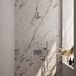 Brauer Brushed Carving thermostatische inbouw regendouche met drukknoppen SET 49 met 20 cm douchekop en rechte muurarm en staaf handdouche en doucheslang en wandaansluitbocht RVS geborsteld PVD