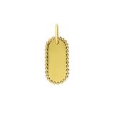 Lucardi Dames Stainless steel goldplated graveerplaat hanger voor dames - Hanger - Staal - Goudkleurig