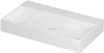 Wastafel INK United Wastafel Porselein met 1 Kraangat incl. Porseleinen Click Plug en Verborgen Overloop Systeem - 800x450x110 mm - Glans Wit