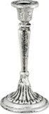 Merkloos Relaxdays Kaarsenstandaard - Gietijzer - Zilver - 19 x 9 cm