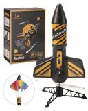 SainSmart Jr. Jouets de fusée, fusée motorisée avec parachute, lancement jusqu'à 61 mètres, jouets d'extérieur pour enfants de 8 à 12 ans (noir)