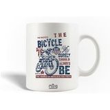 Maniacase Keramische mok, Blauw Transparant Rauwe Fiets