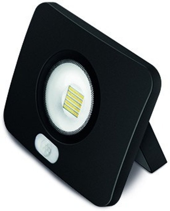 ABC-LED 50W LED Schijnwerper Flat PIR Sensor - IP65 5000 Lumen - Koud Wit - Zwart